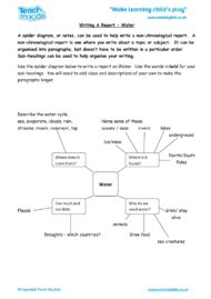 Worksheets for kids - Writing-a-report-water